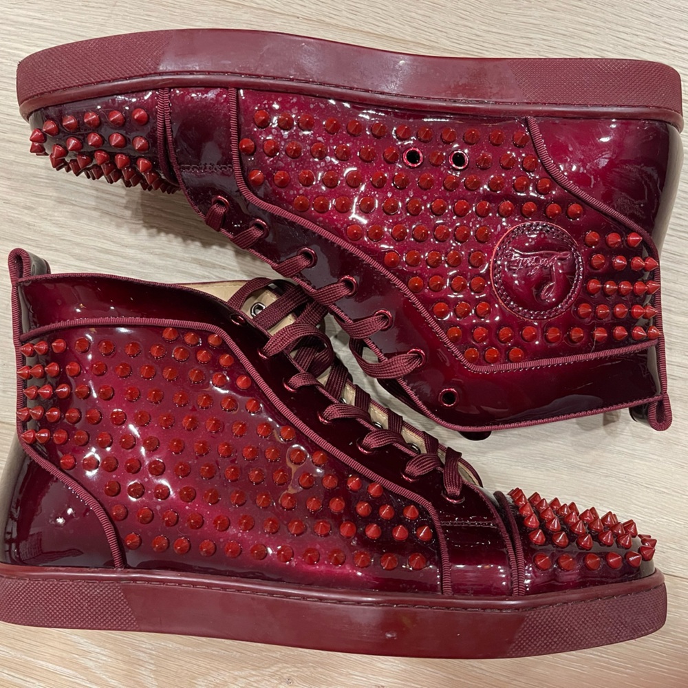 Christian Louboutin patent leather high tops in great condition. Size 11.5